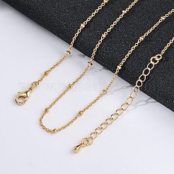 Long-Lasting Plated Brass Cable Chain Necklaces&nbsp;NJEW-K112-09G-NF
