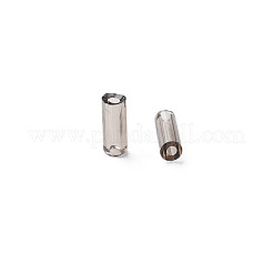 透明なガラスラッパビーズ  丸い穴  グレー  3~8x2mm  穴：0.7mm  約450g /ポンド&nbsp;SEED-N005-001-C04