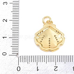Brass Micro Pave Clear Cubic Zirconia Pendants&nbsp;KK-H273-50G-04