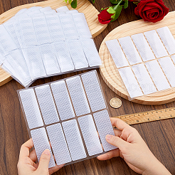 ペット用プラスチック反射車ステッカー装飾  長方形  銀  170x170x0.5mm  10pcs /シート&nbsp;DIY-WH0671-415A