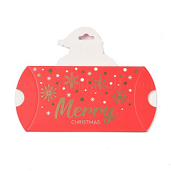 Christmas Theme Paper Pillow Gift Boxes&nbsp;X-CON-B012-02