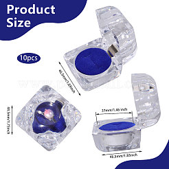 Square Plastic Ring Storage Boxes with EVA Inside&nbsp;AJEW-WH0472-43B