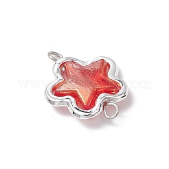 Alloy Transparent Acrylic Flower Connector Charms&nbsp;PALLOY-JF03674