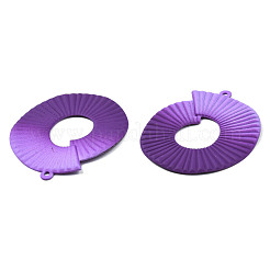 スプレープリントアイアン製ペンダント  丸いリング  パープル  47x40x2.5mm  穴：1.6mm&nbsp;IFIN-N008-029B