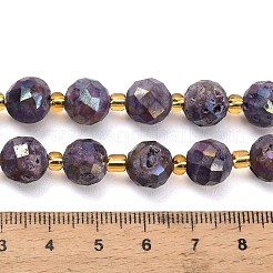 Electroplated Natural Druzy Geode Crystal Beads Strands&nbsp;G-F833-P01-10mm-02