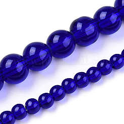 Transparent Glass Beads Strands&nbsp;X-GLAA-T032-T10mm-15