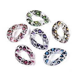 UV Plating Printed Transparent Acrylic Beads&nbsp;AC-CBAEEF4-21