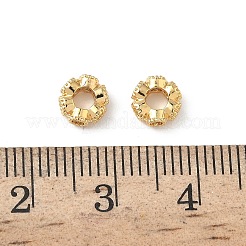 Brass Micro Pave Cubic Zirconia Beads&nbsp;KK-Z136-50G