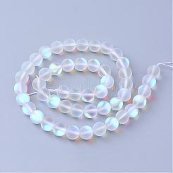 Synthetic Moonstone Beads Strands&nbsp;G-R375-10mm-A13