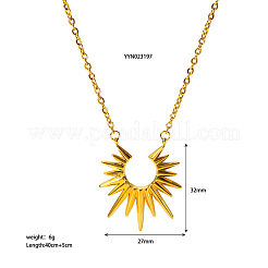 Sunflower Pendant 304 Stainless Steel Necklaces for Women&nbsp;ZH6768-1