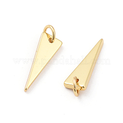 真鍮チャーム  長持ちメッキ  三角形  18KGP本金メッキ  17.5x6x1.5mm  穴：3mm&nbsp;LS-ZIRC-G160-30G