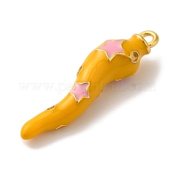 Rack Plating Brass Enamel Pendants&nbsp;KK-A229-29G-03