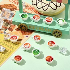 40個 8スタイル 不透明樹脂コーヒーカップディスプレイ装飾  ドールハウス用家具  混合図形  12x23mm  5個/スタイル&nbsp;CRES-CJ0001-83
