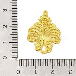 ラックメッキ合金ペンダント  カドミウムフリー＆鉛フリー  花  ゴールドカラー  26.5x20x1mm  穴：1.4mm&nbsp;FIND-C063-14G