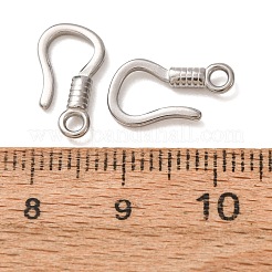 304ステンレススチールSフック留め具  ジュエリー製作用のコネクターチャーム  ステンレス鋼色  14x7.5x2mm  穴：1.8mm&nbsp;SA-CBA7A40-04P-A