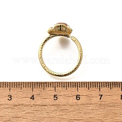 Oval Natural Lepidolite Finger Rings&nbsp;RJEW-P113-23G