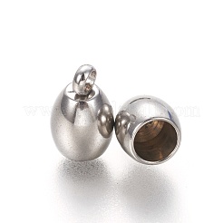 Tarnish Resistant 201 Stainless Steel Cord Ends&nbsp;STAS-L226-017B-P