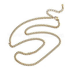 3.5MM 304 Stainless Steel Curb Chain Necklaces&nbsp;NJEW-T016-10G