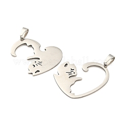 Non-Tarnish 304 Stainless Steel Split Pendants&nbsp;STAS-B048-01P