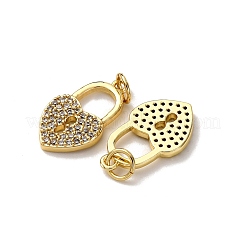 Brass Micro Pave Clear Cubic Zirconia Pendants&nbsp;LS-KK-A270-03D-G