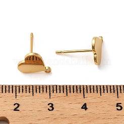 Brass Stud Earring Findings&nbsp;KK-P285-04G