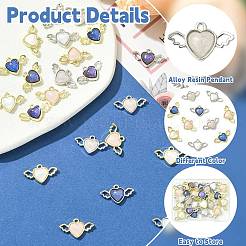 24Pcs 6 Colors Alloy Resin Pendants&nbsp;FIND-CJ0004-96