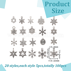 100Pcs Tibetan Style Alloy Pendants&nbsp;FIND-HY0005-14