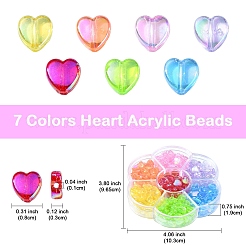 7 Colors Transparent Acrylic Beads&nbsp;OACR-YW0001-95