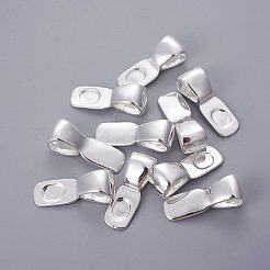 ジュエリーパーツ  グルーオンフラットパッドベイル  ニッケルフリー  真鍮  銀色のメッキ  サイズ：幅さ約10mm  長さ28.5mm  トレイ：7x5mm  穴：10x7mm&nbsp;K626-NFS