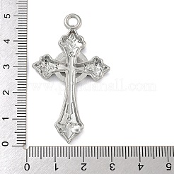 合金ペンダント  クロス  プラチナ  49.5~50x28.5x3.5mm  穴：3mm&nbsp;PALLOY-M218-15P
