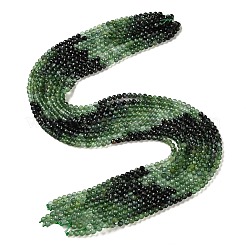 グラデーションカラーの天然翡翠ビーズ連売り  多面カット  ラウンド  4~4.5mm  穴：0.7mm  約98個/連  15.43''（39.2センチメートル）&nbsp;G-Z150-A02-4mm-B
