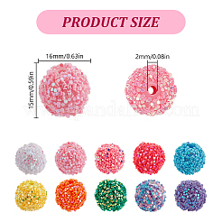 60Pcs 10 Colors Opaque Acrylic Beads&nbsp;OACR-GO0001-06