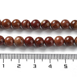 Natural Wood Lace Stone Wooden Jasper Beads Strands&nbsp;G-P516-A02-02