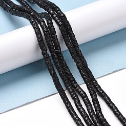 天然溶岩岩ビーズ連売り  フラットラウンド/ディスク  4x2mm  穴：0.7mm  約148個/連  15.08~15.16''（38.3~38.5センチメートル）&nbsp;G-M394-03B