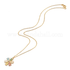 Alloy Enamel Snowflake Pendant Necklaces&nbsp;NJEW-JN03314