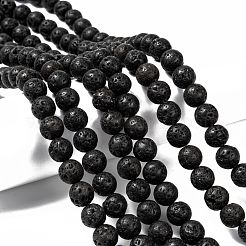 Natural Lava Rock Round Bead Strands&nbsp;G-M169-10mm-03