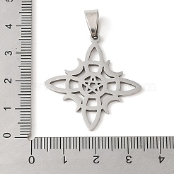 Non-Tarnish Hollow Out 201 Stainless Steel Pendants&nbsp;STAS-G330-01A-P