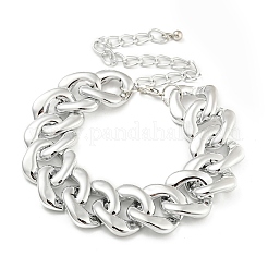 Chunky CCB Plastic Curb/Cable Chain Necklaces for Women&nbsp;LS-NJEW-K261-01B-P-1