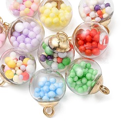 10Pcs Glass Ball Pendants&nbsp;GLAA-YW0001-78