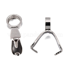 Non-Tarnish 201 Stainless Steel Pinch Bails&nbsp;X-STAS-E076-09