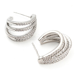 Rack Plating Brass Split Earrings&nbsp;EJEW-K245-35P