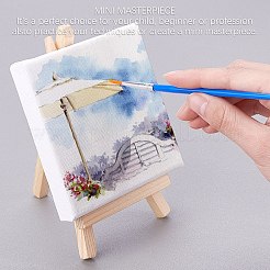 塗装用品  空白のキャンバス付き  リネンで覆われた木で下塗りされたフレームと造形芸術のブラシペンの値のセット  ミックスカラー  10.5x11.5x1.6cm&nbsp;AJEW-NB0001-79B