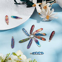 32Pcs 8 Colors Alloy Enamel Pendants&nbsp;FIND-GF0008-98
