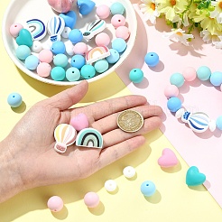 26Pcs Food Grade Eco-Friendly Silicone Beads&nbsp;SIL-YW0002-42A