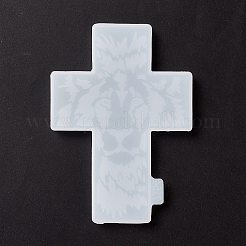 Cross with Lion Pattern Cup Mat Silicone Molds&nbsp;DIY-M039-08