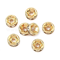 SHEGRACE Brass Micro Pave Clear Cubic Zirconia Spacer Beads&nbsp;XGRQ1U087-362G