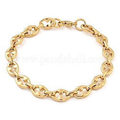 304 Stainless Steel Oval Link Chain Bracelets for Women Men&nbsp;BJEW-F488-48A-G