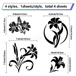 4Pcs 4 Styles PET Waterproof Self-adhesive Car Stickers&nbsp;DIY-WH0308-225A-027