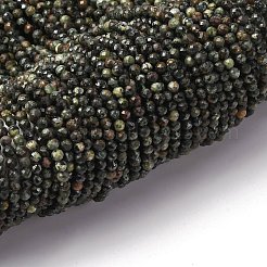 Natural Seraphinite Beads Strands&nbsp;G-RM2025-A42-3mm