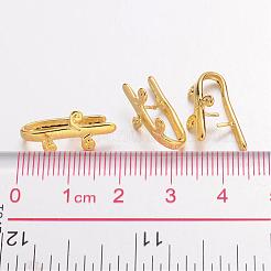 金色の真鍮アイスピックピンチベイルメッキ  ニッケルフリー  約10 mm幅  長さ18mm  厚さ2mm&nbsp;X-K301-NFG